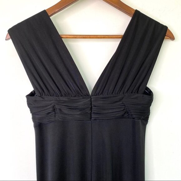 BCBG Maxazria cocktail dress with empire waist, midi length, stretch, popover - Picture 5 of 8